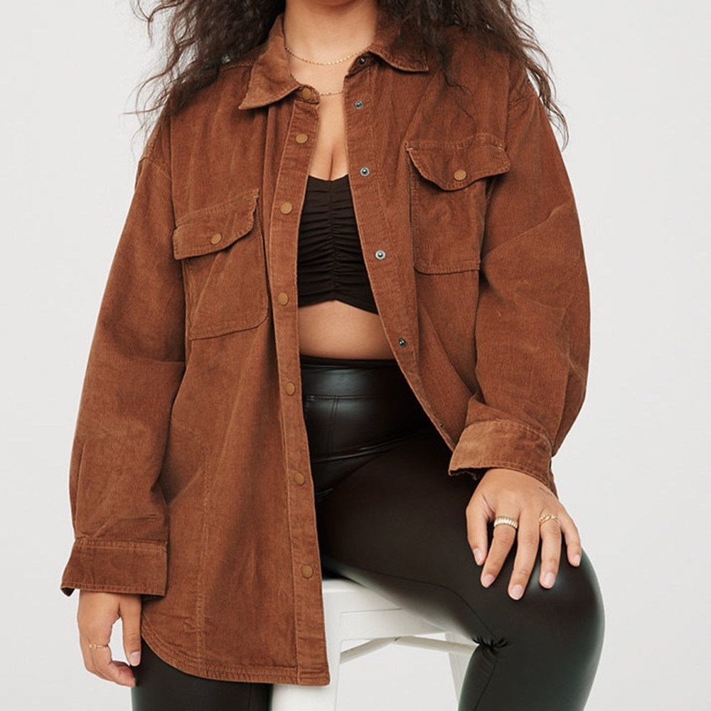 Offline by Aerie Rust Brown Corduroy Button-Down Shirt - Picture 5 of 5